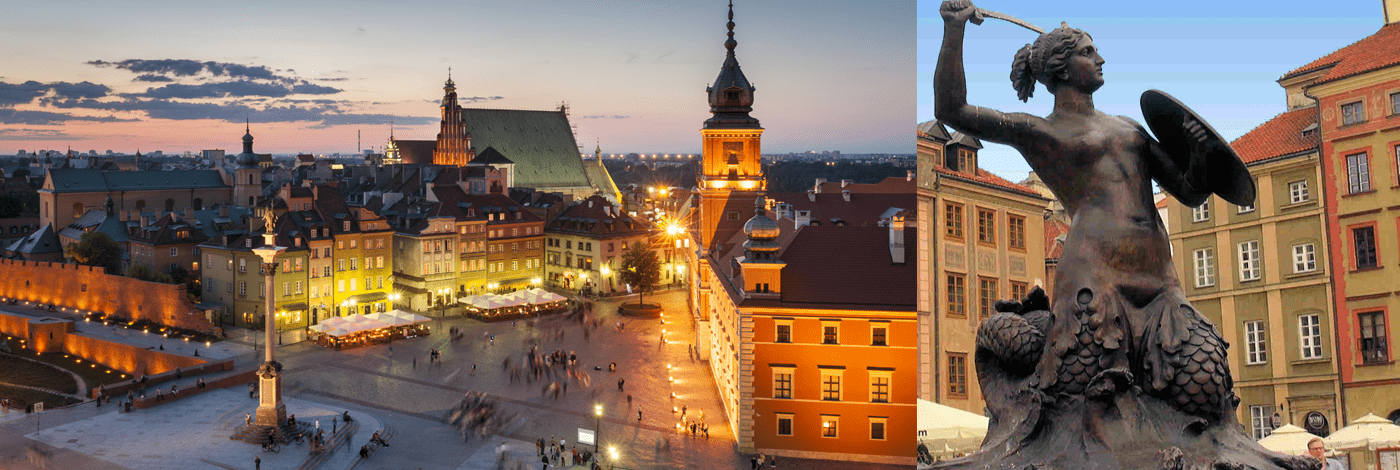 Gamla stan i Warszawa.